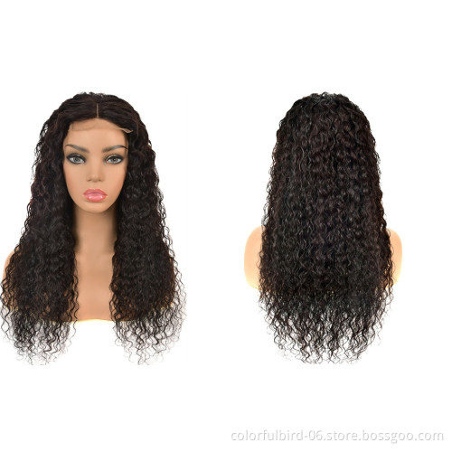 Wholesale Grade 8A Wavy Hair Human wig 5x5 transparent lace closure wig Water Wave Bundles Lace Wig Vendors